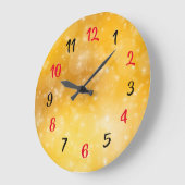 Yellow Beauty Große Wanduhr (Winkel)