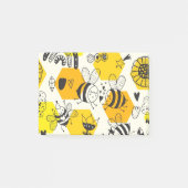 Yellow Bee and Rainbow Design Post-it Klebezettel (Vorderseite)