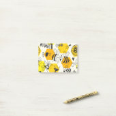 Yellow Bee and Rainbow Design Post-it Klebezettel (Auf Schreibtisch)