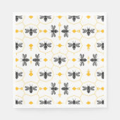 Yellow Bee Honeycomb Kids Summer Birthday Party Serviette (Vorderseite)