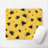 Yellow Bee Mouse Pad - Geschenk für Mama oder Freu Mousepad (Mit Mouse)