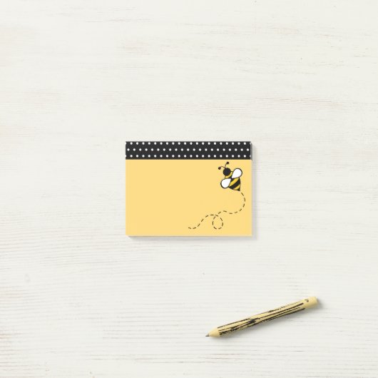 Yellow Bee School Office Post It Notes Gift Post-it Klebezettel (Auf Schreibtisch)