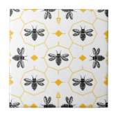 Yellow Bee Summer Kitchen Backsplash Keramik Tile Fliese (Vorderseite)