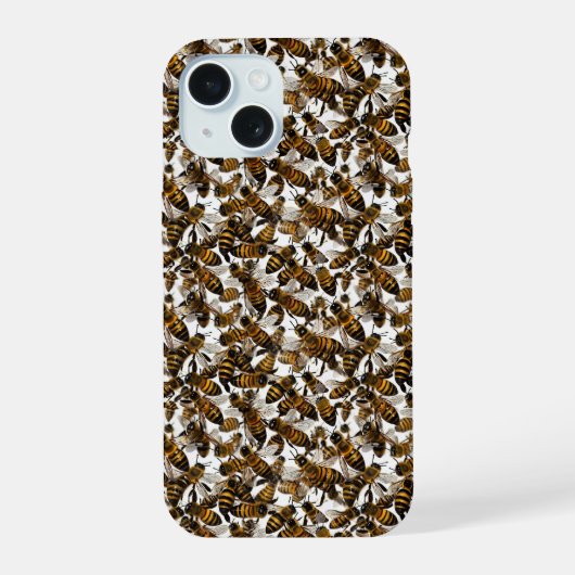 Yellow Bees Phone Case iPhone 15 Hülle (Rückseite)