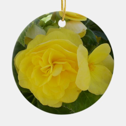 Yellow Begonia Memorial Ornament (Vorne)