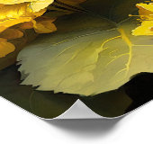Yellow Begonias Blume Art Print Poster (Ecke)