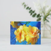 Yellow Begonias Postkarte (Stehend Vorderseite)