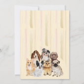 Yellow Beige Oh Baby Hunde Einladung (Rückseite)