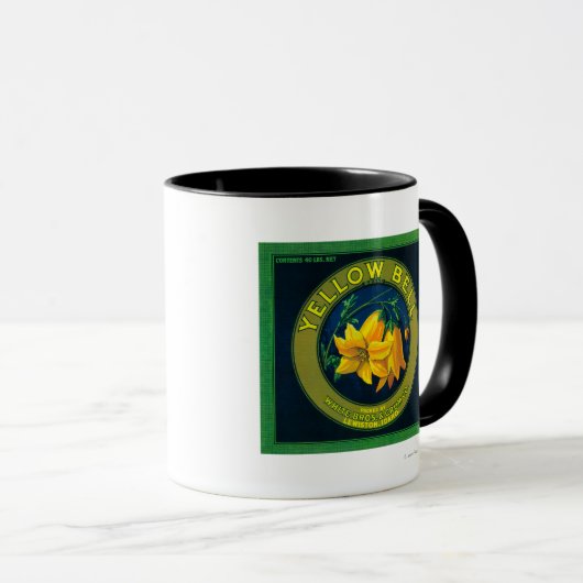 Yellow Bell Apple Crate LabelLewiston, ID Tasse (VorderseiteRechts)