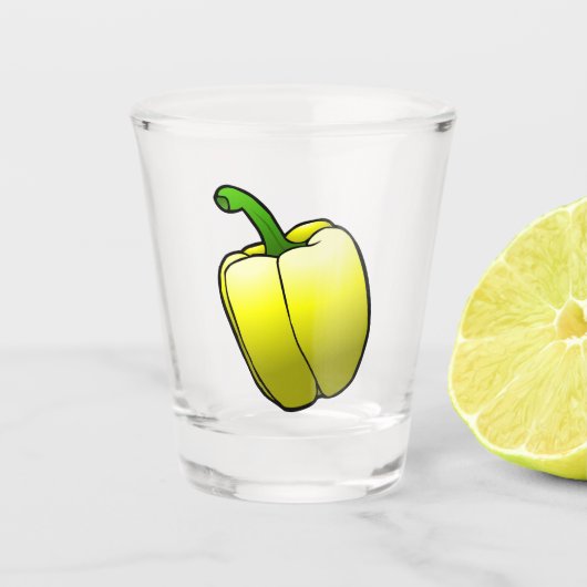 Yellow Bell Pepper Schnapsglas (Vorderseite)