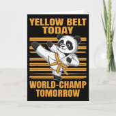 Yellow Belt Today World-champ Tomorrow Panda Karat Karte (Vorderseite)