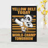 Yellow Belt Today World-champ Tomorrow Panda Karat Karte (Gelbe Blume)