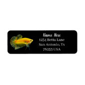 Yellow Betta Fighting Fish Return Address (Vorne)