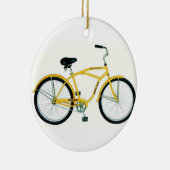 YELLOW BICYCLE CHRISTMAS ORNANAMENS KERAMIK ORNAMENT (Rechts)