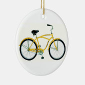 YELLOW BICYCLE CHRISTMAS ORNANAMENS KERAMIK ORNAMENT (Rechts)