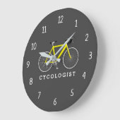 Yellow Bicycle Large Clock Große Wanduhr (Winkel)