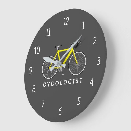 Yellow Bicycle Large Clock Große Wanduhr (Winkel)