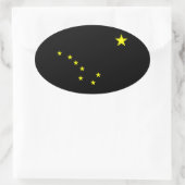 Yellow Big Diver Ovaler Aufkleber (Tasche)