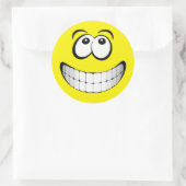 Yellow Big Gres Face Runder Aufkleber (Tasche)