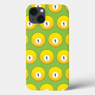 Yellow Billiard Ball Nummer 1 Muster Case-Mate iPhone Hülle