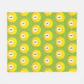 Yellow Billiard Ball Nummer 1 Muster Fleecedecke (Vorderseite (Horizontal))