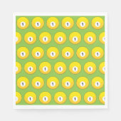 Yellow Billiard Ball Nummer 1 Muster Serviette (Vorderseite)