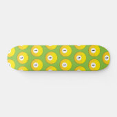 Yellow Billiard Ball Nummer 1 Muster Skateboard (Horizontal)