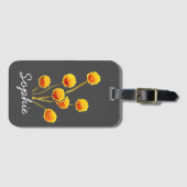 Yellow Billy Button gebürtige australische Blume Gepäckanhänger (Vorderseite (Horizontal))