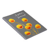 Yellow Billy Button gebürtige australische Blume Notizblock (Rechte Seite)