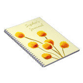 Yellow Billy Button gebürtige australische Blume Notizblock (Rechte Seite)