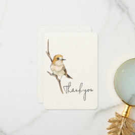 Yellow Bird auf einem Zweig Danke