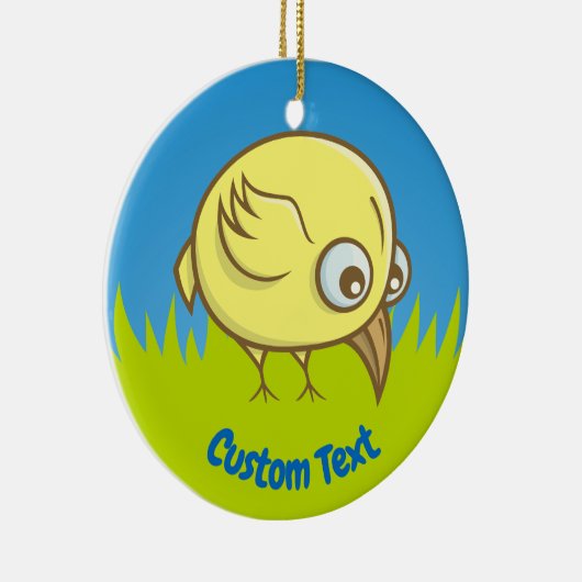 Yellow bird cartoon ceramic ornament (Rechts)