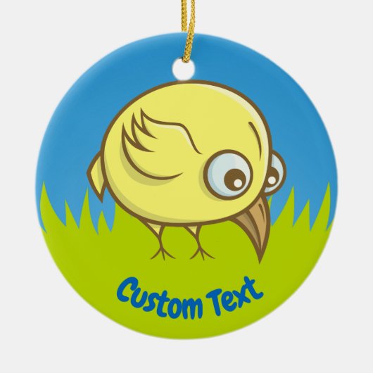 Yellow bird cartoon ceramic ornament (Vorne)
