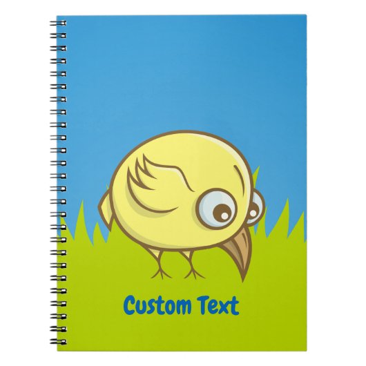 Yellow bird Cartoon Notebook Notizblock (Vorderseite)
