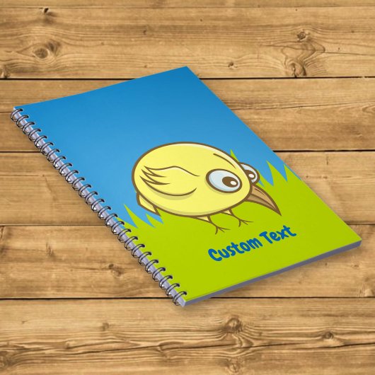 Yellow bird Cartoon Notebook Notizblock