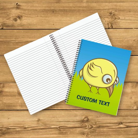 Yellow Bird-Cartoon Notizblock
