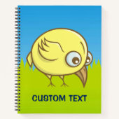 Yellow Bird-Cartoon Notizblock (Vorderseite)