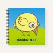 Yellow Bird-Cartoon Notizbuch (Vorderseite)