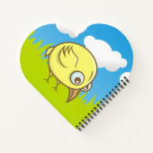 Yellow Bird-Cartoon Notizbuch (Rückseite)