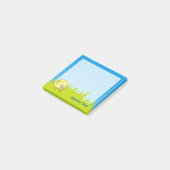 Yellow Bird-Cartoon Post-it Klebezettel (angewinkelt)