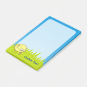 Yellow Bird-Cartoon Post-it Klebezettel (angewinkelt)