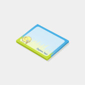 Yellow Bird-Cartoon Post-it Klebezettel (angewinkelt)