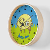 Yellow Bird-Cartoon Uhr (Winkel)