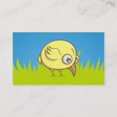 Yellow bird Cartoon Visitenkarte (Rückseite)