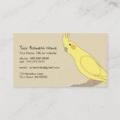 Yellow Bird Cockatile Business Card / Visitenkarte (Rückseite)