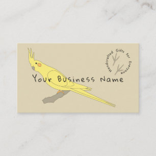 Yellow Bird Cockatile Business Card / Visitenkarte