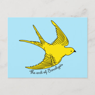 Yellow Bird Postcard Postkarte