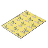 Yellow Bird-Zeichnend Foto-Notebook Notizblock (Linke Seite)