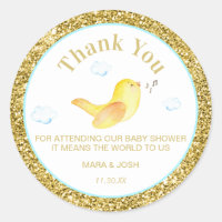 *~* Yellow Birdie Clouds Sky Baby Dusche Vielen Da