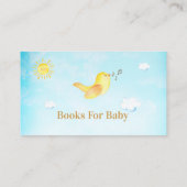 *~* Yellow Birdie Sky Babybücher für Kinder Begleitkarte (Rückseite)